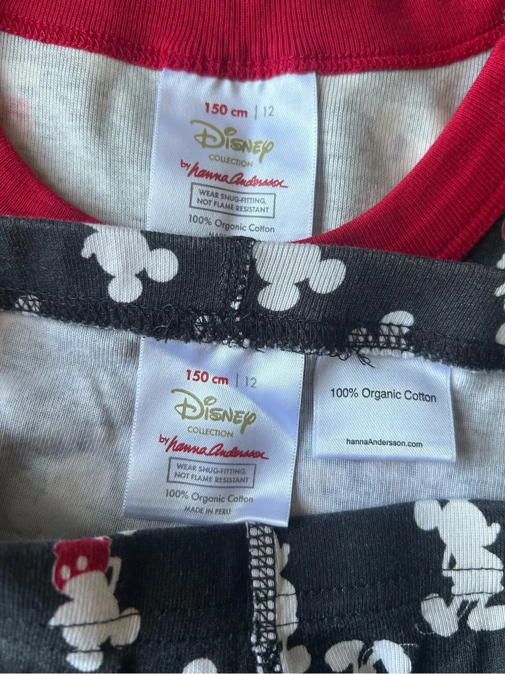 Hanna Andersson Disney Mickey Mouse Pajama Set 12 Organic Cotton Sibling Match